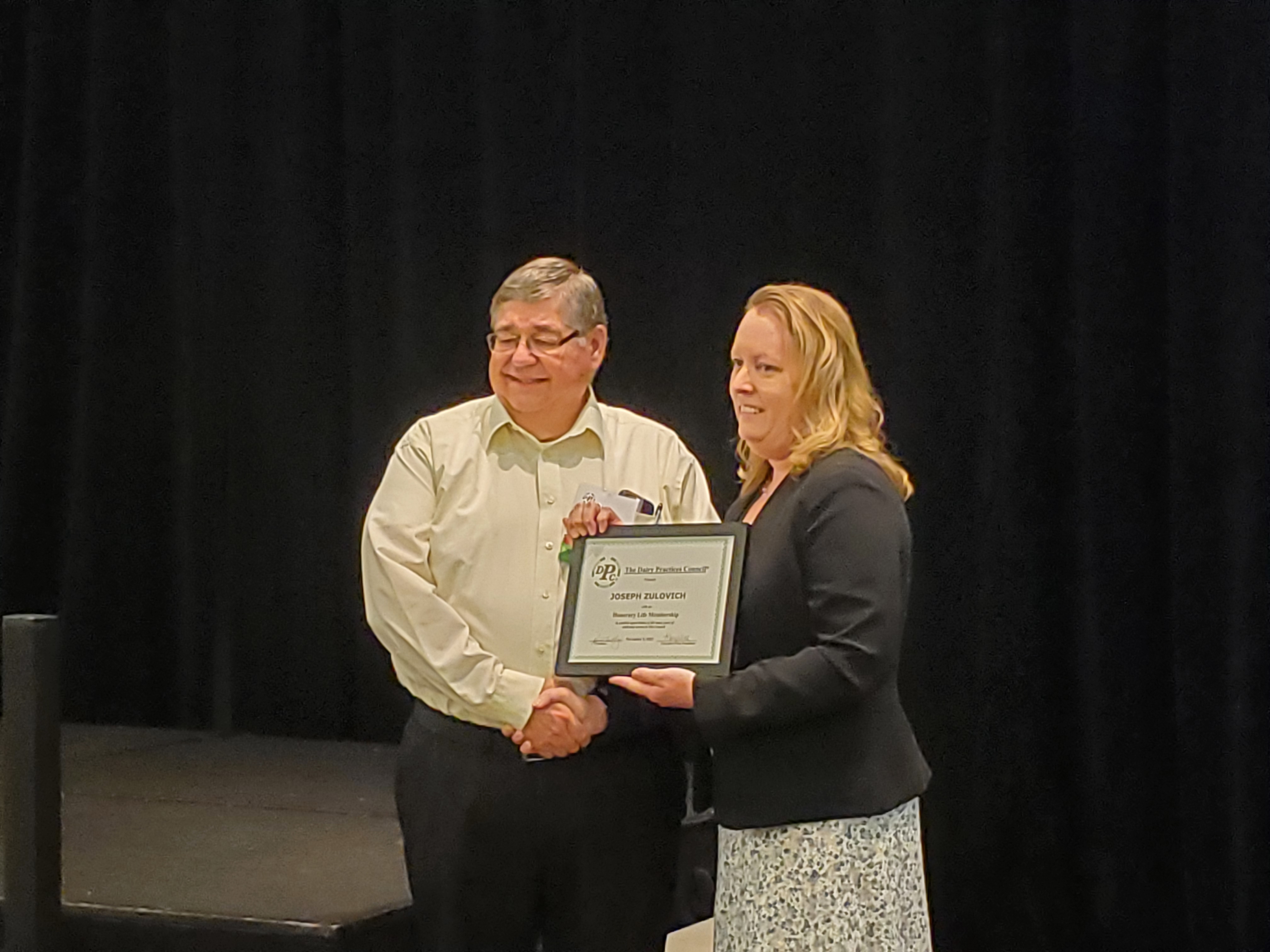 Joe Zulovich Receives DPC Honorary Life Membership
